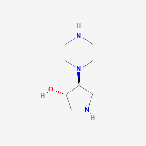 (3S,4S)-4-(Piperazin-1-yl)pyrrolidin-3-ol