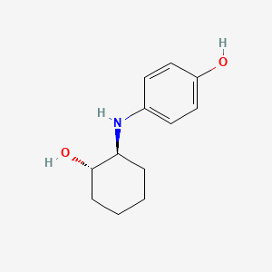 molecular formula C12H17NO2 B13362055 4-(((1S,2S)-2-Hydroxycyclohexyl)amino)phenol 