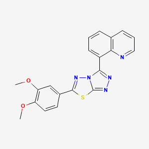 8-[6-(3,4-Dimethoxyphenyl)[1,2,4]triazolo[3,4-b][1,3,4]thiadiazol-3-yl]quinoline