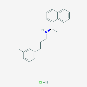 molecular formula C22H26ClN B13362062 (R)-N-(1-(Naphthalen-1-yl)ethyl)-3-(m-tolyl)propan-1-amine hydrochloride 