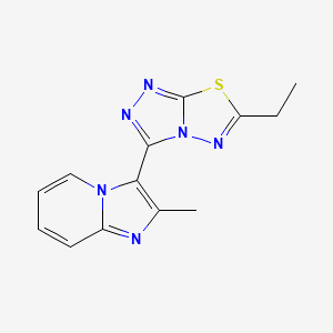 molecular formula C13H12N6S B13362064 3-(6-Ethyl[1,2,4]triazolo[3,4-b][1,3,4]thiadiazol-3-yl)-2-methylimidazo[1,2-a]pyridine 