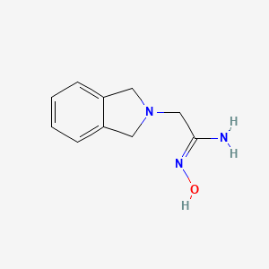 (Z)-2-(2,3-dihydro-1H-isoindol-2-yl)-N'-hydroxyethanimidamide