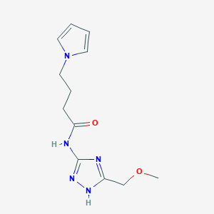 N-[3-(methoxymethyl)-1H-1,2,4-triazol-5-yl]-4-(1H-pyrrol-1-yl)butanamide