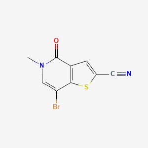 7-Bromo-5-methyl-4-oxo-4,5-dihydrothieno[3,2-c]pyridine-2-carbonitrile