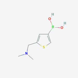 molecular formula C7H12BNO2S B13362134 (5-((Dimethylamino)methyl)thiophen-3-yl)boronic acid 