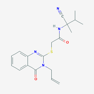 2-((3-Allyl-4-oxo-3,4-dihydroquinazolin-2-yl)thio)-N-(2-cyano-3-methylbutan-2-yl)acetamide