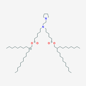 molecular formula C58H114N2O4 B13362244 Bis(2-octyldodecyl) 6,6'-((2-(pyrrolidin-1-yl)ethyl)azanediyl)dihexanoate 