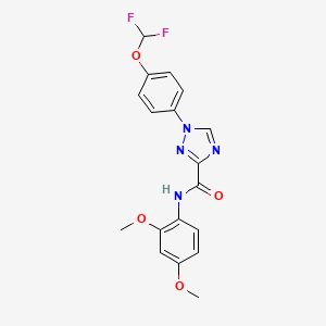 1-[4-(difluoromethoxy)phenyl]-N-(2,4-dimethoxyphenyl)-1H-1,2,4-triazole-3-carboxamide