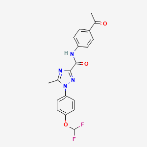 N-(4-acetylphenyl)-1-[4-(difluoromethoxy)phenyl]-5-methyl-1H-1,2,4-triazole-3-carboxamide