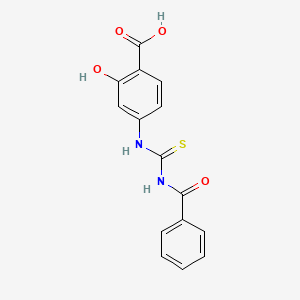 2-Hydroxy-4-{[(phenylcarbonyl)carbamothioyl]amino}benzoic acid