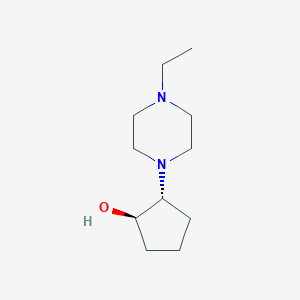 molecular formula C11H22N2O B13362270 (1R,2R)-2-(4-ethylpiperazin-1-yl)cyclopentan-1-ol 