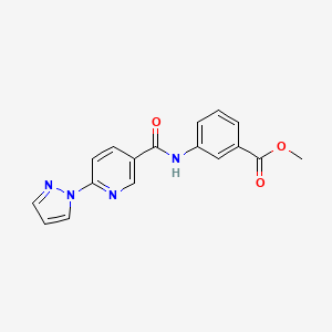 methyl 3-({[6-(1H-pyrazol-1-yl)-3-pyridinyl]carbonyl}amino)benzoate