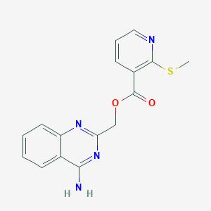 (4-Aminoquinazolin-2-yl)methyl 2-(methylthio)nicotinate