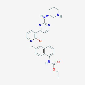 (S)-Ethyl (6-methyl-5-((3-(2-(piperidin-3-ylamino)pyrimidin-4-yl)pyridin-2-yl)oxy)naphthalen-1-yl)carbamate