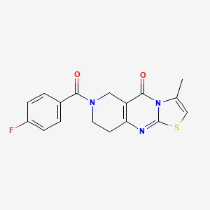 molecular formula C17H14FN3O2S B13362293 7-(4-fluorobenzoyl)-3-methyl-6,7,8,9-tetrahydro-5H-pyrido[4,3-d][1,3]thiazolo[3,2-a]pyrimidin-5-one 