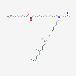 molecular formula C44H84N2O4 B13362299 Bis(3,7-dimethyloct-6-en-1-yl) 10,10'-((2-(dimethylamino)ethyl)azanediyl)bis(decanoate) 