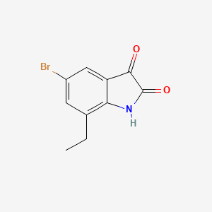 molecular formula C10H8BrNO2 B1336231 5-溴-7-乙基吲哚-2,3-二酮 CAS No. 34921-60-3