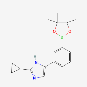 2-Cyclopropyl-4-(3-(4,4,5,5-tetramethyl-1,3,2-dioxaborolan-2-yl)phenyl)-1H-imidazole