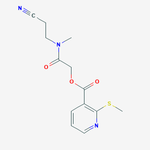 2-((2-Cyanoethyl)(methyl)amino)-2-oxoethyl 2-(methylthio)nicotinate