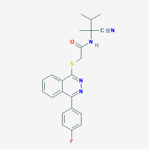 N-(1-cyano-1,2-dimethylpropyl)-2-{[4-(4-fluorophenyl)phthalazin-1-yl]sulfanyl}acetamide