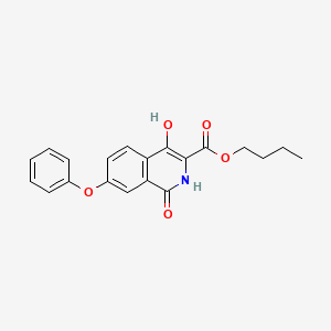 molecular formula C20H19NO5 B13362361 Butyl 1,4-dihydroxy-7-phenoxyisoquinoline-3-carboxylate 