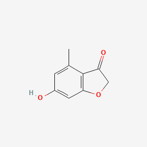 molecular formula C9H8O3 B1336237 6-羟基-4-甲基-1-苯并呋喃-3(2H)-酮 CAS No. 21861-32-5