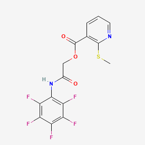 2-Oxo-2-((perfluorophenyl)amino)ethyl 2-(methylthio)nicotinate