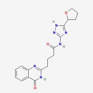 4-(4-hydroxyquinazolin-2-yl)-N-[5-(tetrahydrofuran-2-yl)-1H-1,2,4-triazol-3-yl]butanamide