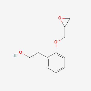 molecular formula C11H14O3 B13362393 2-(2-(Oxiran-2-ylmethoxy)phenyl)ethan-1-ol 