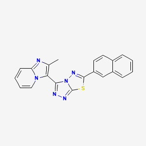 2-Methyl-3-[6-(2-naphthyl)[1,2,4]triazolo[3,4-b][1,3,4]thiadiazol-3-yl]imidazo[1,2-a]pyridine