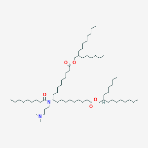 molecular formula C65H128N2O5 B13362419 Bis(2-hexyldecyl) 10-(N-(3-(dimethylamino)propyl)nonanamido)nonadecanedioate 