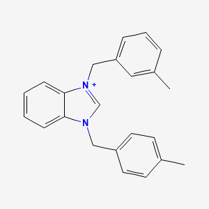 1-(3-methylbenzyl)-3-(4-methylbenzyl)-3H-benzimidazol-1-ium