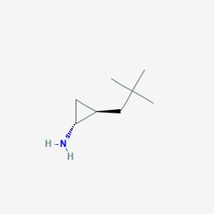 molecular formula C8H17N B13362433 (1R,2R)-2-Neopentylcyclopropan-1-amine 