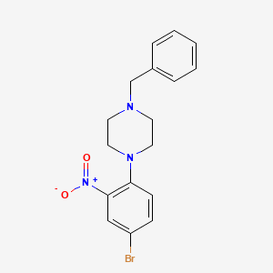 molecular formula C17H18BrN3O2 B1336244 1-苄基-4-(4-溴-2-硝基苯基)哌嗪 CAS No. 883522-59-6