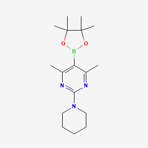 4,6-Dimethyl-2-(piperidin-1-yl)-5-(4,4,5,5-tetramethyl-1,3,2-dioxaborolan-2-yl)pyrimidine