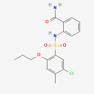 2-{[(5-Chloro-4-methyl-2-propoxyphenyl)sulfonyl]amino}benzamide