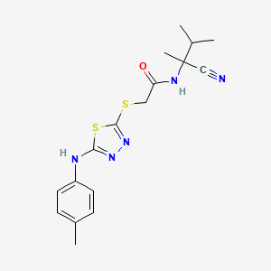 N-(1-cyano-1,2-dimethylpropyl)-2-({5-[(4-methylphenyl)amino]-1,3,4-thiadiazol-2-yl}sulfanyl)acetamide