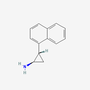 molecular formula C13H13N B13362505 (1R,2S)-2-(Naphthalen-1-yl)cyclopropan-1-amine 