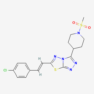 6-[(E)-2-(4-chlorophenyl)ethenyl]-3-[1-(methylsulfonyl)piperidin-4-yl][1,2,4]triazolo[3,4-b][1,3,4]thiadiazole