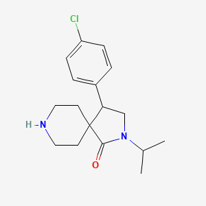 molecular formula C17H23ClN2O B13362545 4-(4-Chlorophenyl)-2-isopropyl-2,8-diazaspiro[4.5]decan-1-one 