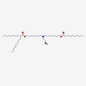 molecular formula C44H87NO5 B13362586 7-((7-(Decanoyloxy)heptyl)(2-hydroxyethyl)amino)heptyl 2-octyldecanoate 