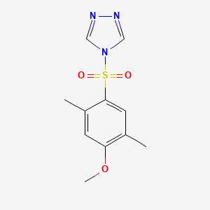 molecular formula C11H13N3O3S B13362602 4-[(4-methoxy-2,5-dimethylphenyl)sulfonyl]-4H-1,2,4-triazole 