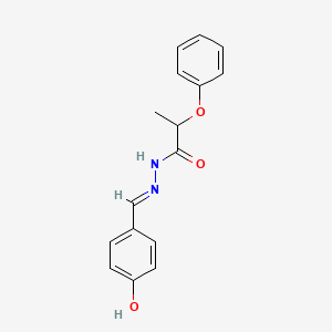 N'-[(4-oxocyclohexa-2,5-dien-1-ylidene)methyl]-2-phenoxypropanehydrazide