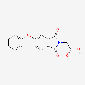 molecular formula C16H11NO5 B13362803 2-(1,3-Dioxo-5-phenoxyisoindolin-2-yl)acetic acid 