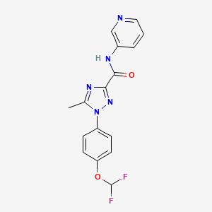 1-[4-(difluoromethoxy)phenyl]-5-methyl-N-(3-pyridinyl)-1H-1,2,4-triazole-3-carboxamide