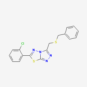 3-[(Benzylsulfanyl)methyl]-6-(2-chlorophenyl)[1,2,4]triazolo[3,4-b][1,3,4]thiadiazole