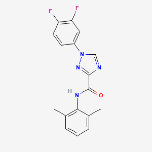 molecular formula C17H14F2N4O B13362869 1-(3,4-difluorophenyl)-N-(2,6-dimethylphenyl)-1H-1,2,4-triazole-3-carboxamide 