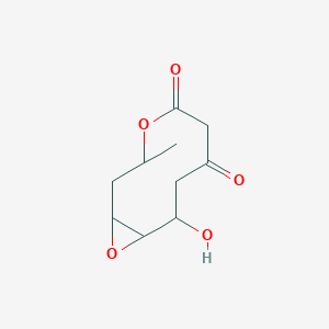 molecular formula C10H14O5 B13362899 9-hydroxy-3-methyl-4,11-dioxabicyclo[8.1.0]undecane-5,7-dione 