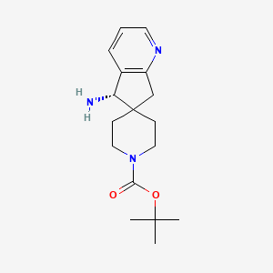 (S)-tert-Butyl 5-amino-5,7-dihydrospiro[cyclopenta[b]pyridine-6,4'-piperidine]-1'-carboxylate