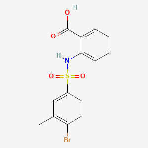 2-{[(4-Bromo-3-methylphenyl)sulfonyl]amino}benzoic acid